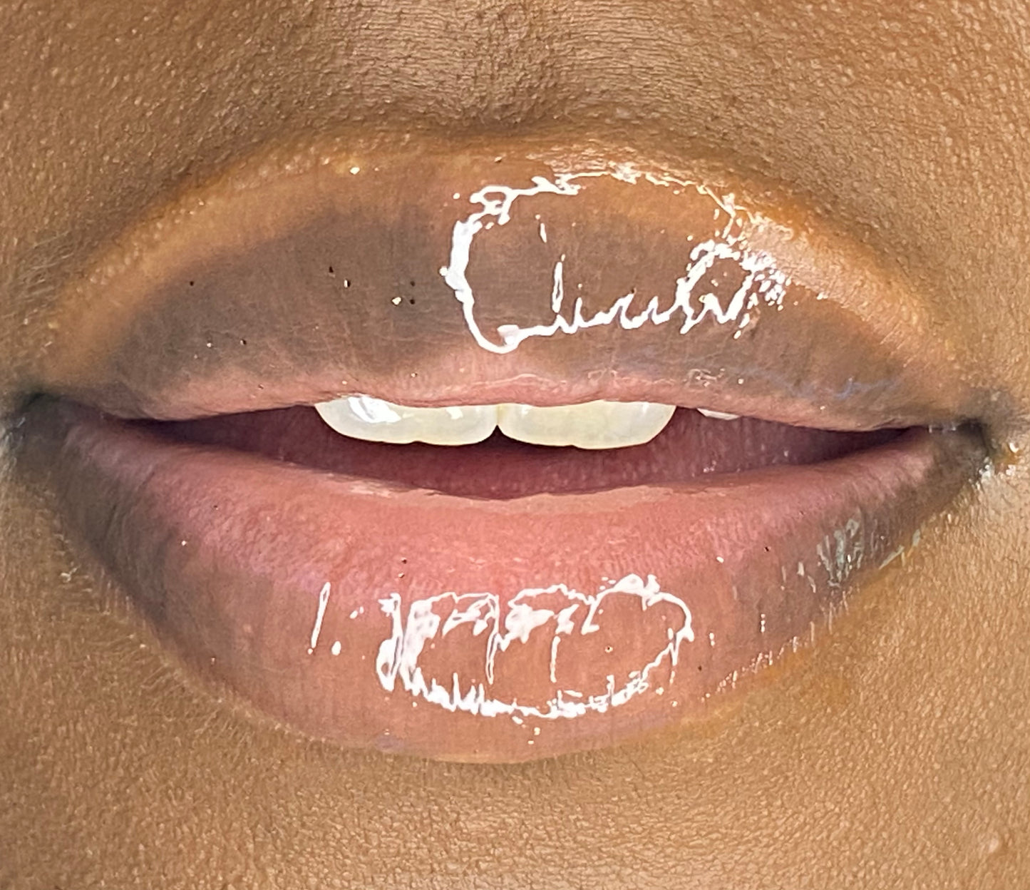 pineapple flavored lip gloss swatch